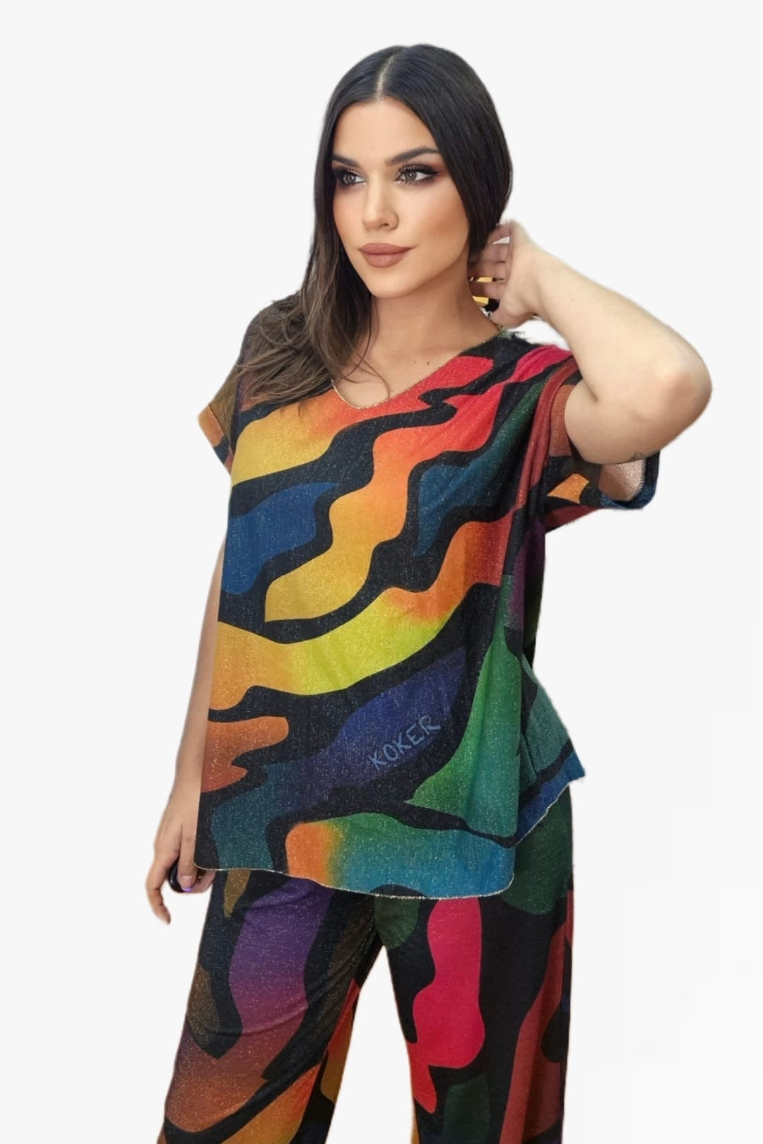 Pantalon Lurex Multicolor