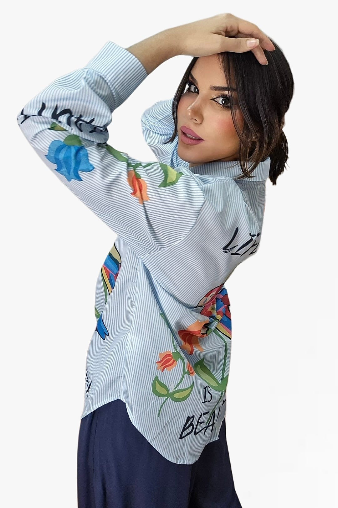 Camisa Life Parrots Azul