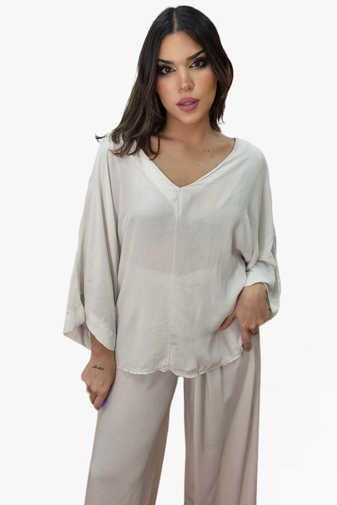 Bluson FLuido Oversize Beige