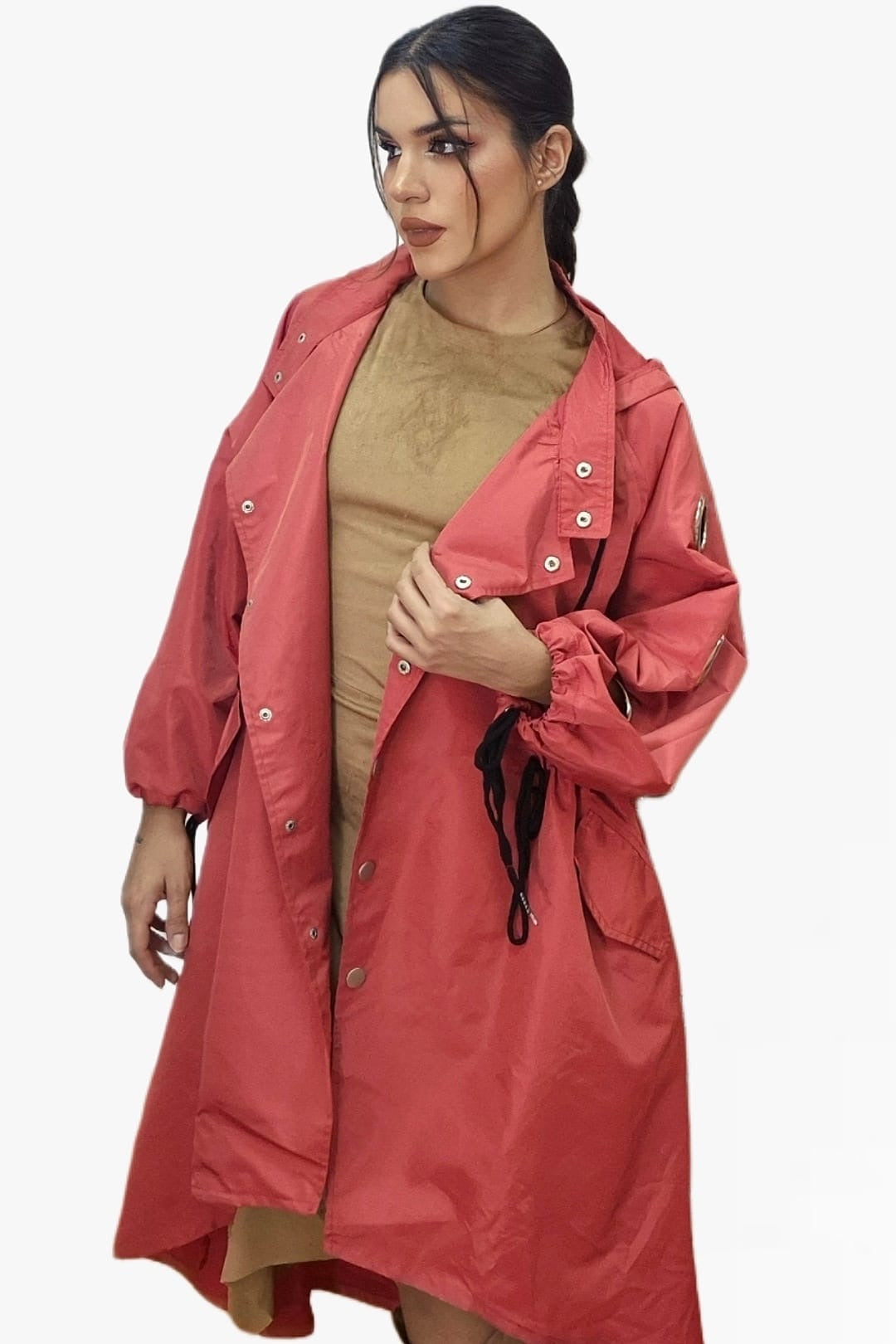 Gabardina Argollas Naranja