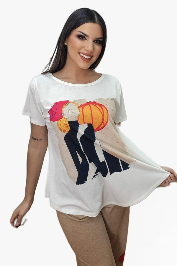 Camiseta Silueta Geometrica