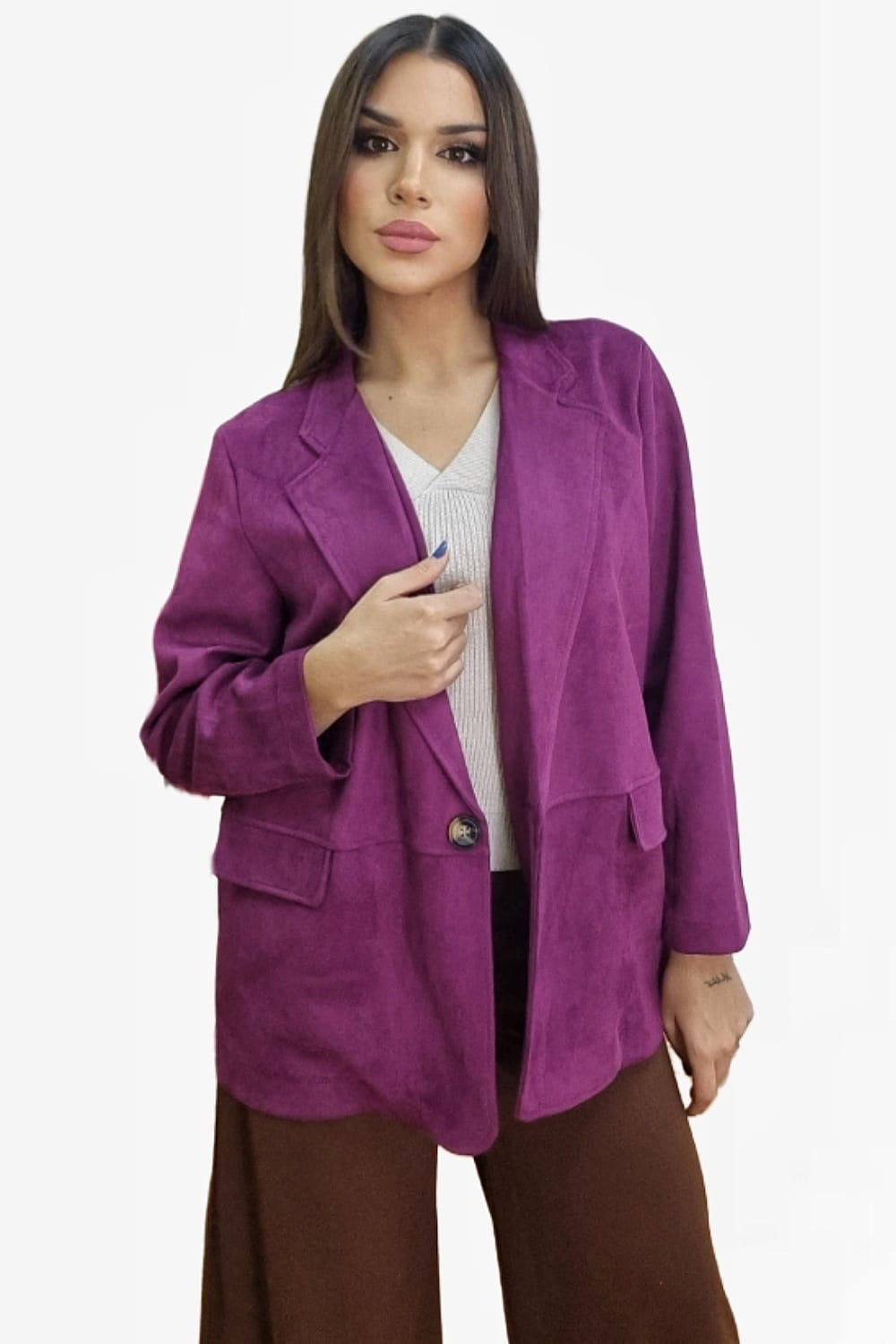 Blazer Rustic Oversize Malva