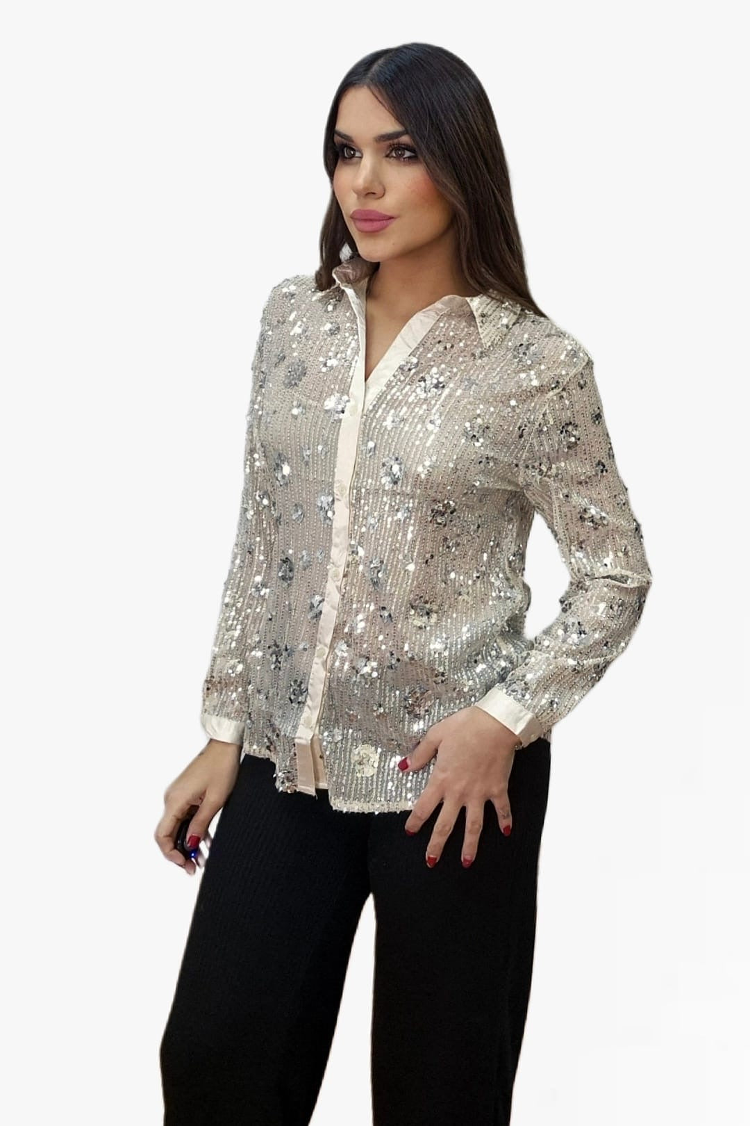 Blusa Lentejuela Fluida