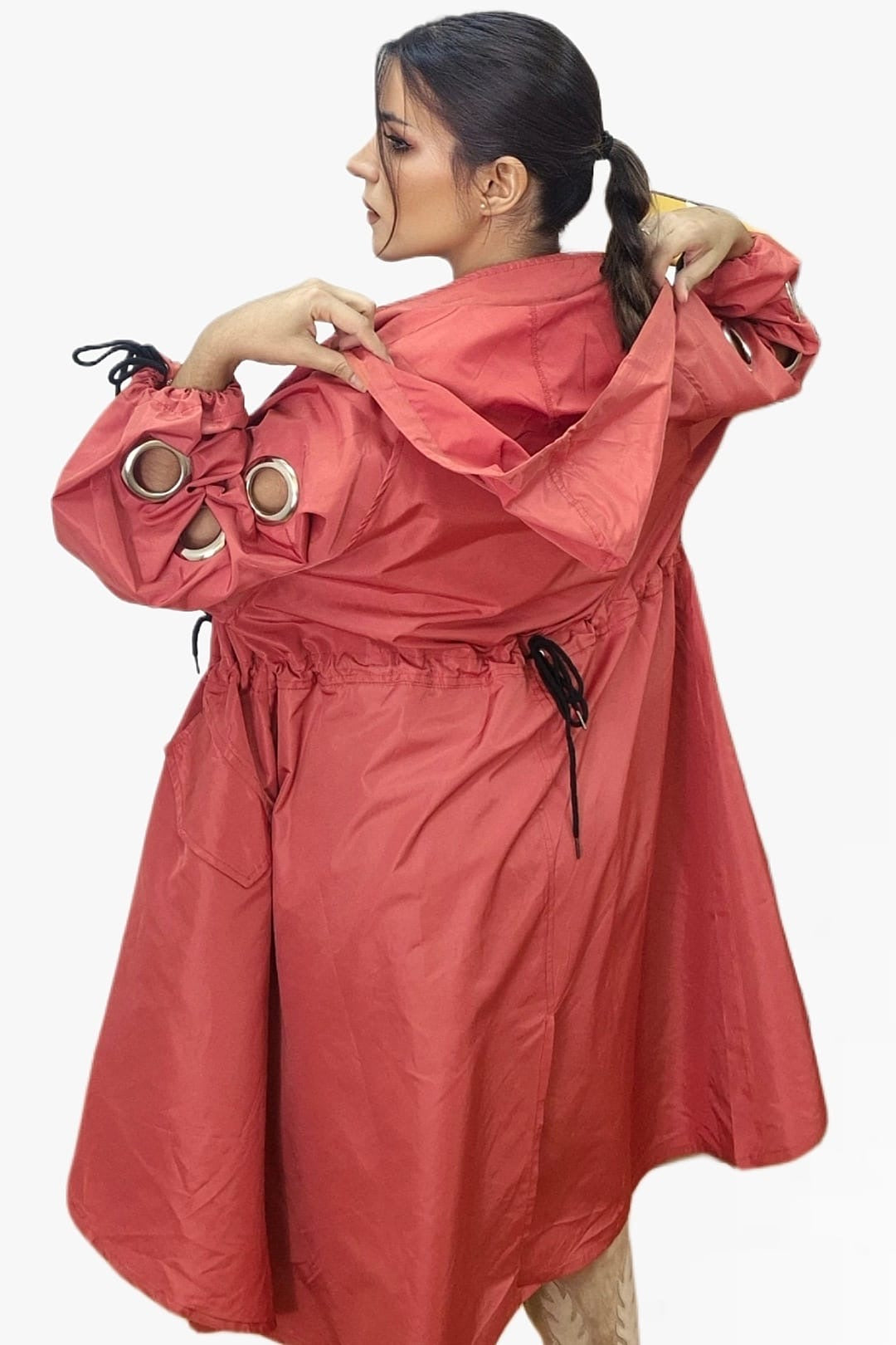 Gabardina Argollas Naranja