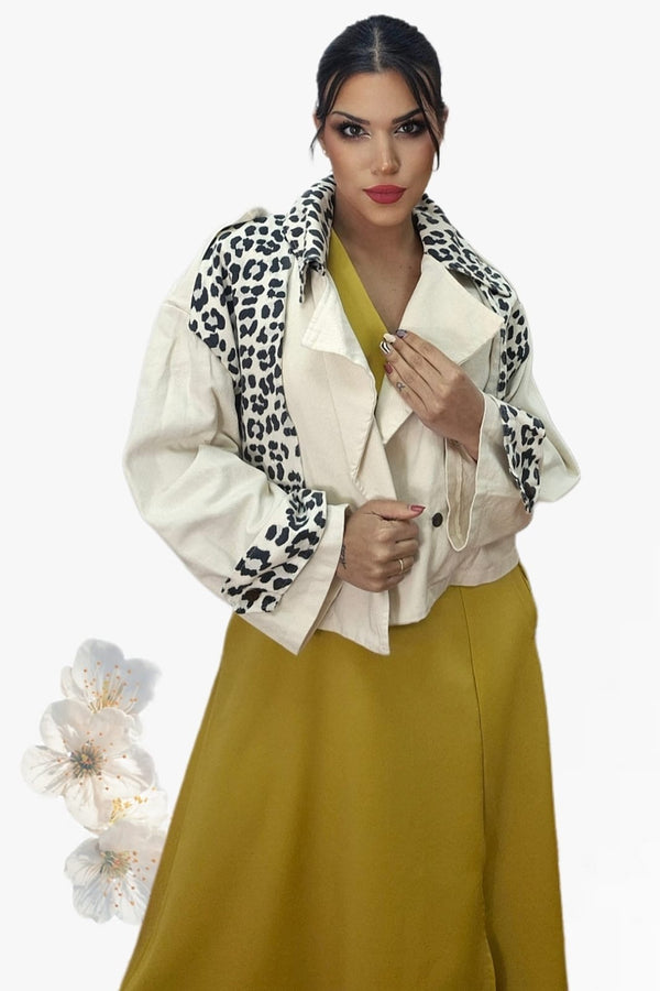 Chaqueta Cruzada Leopard