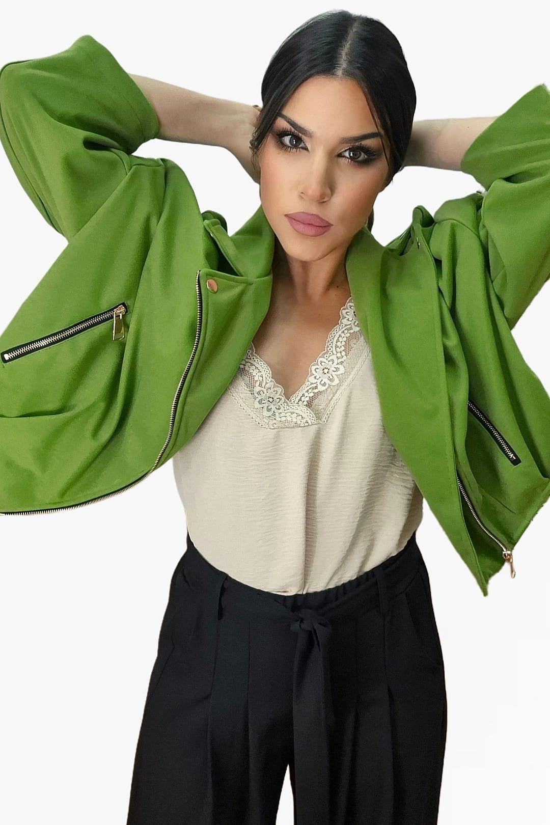 Bomber Pinzas Verde