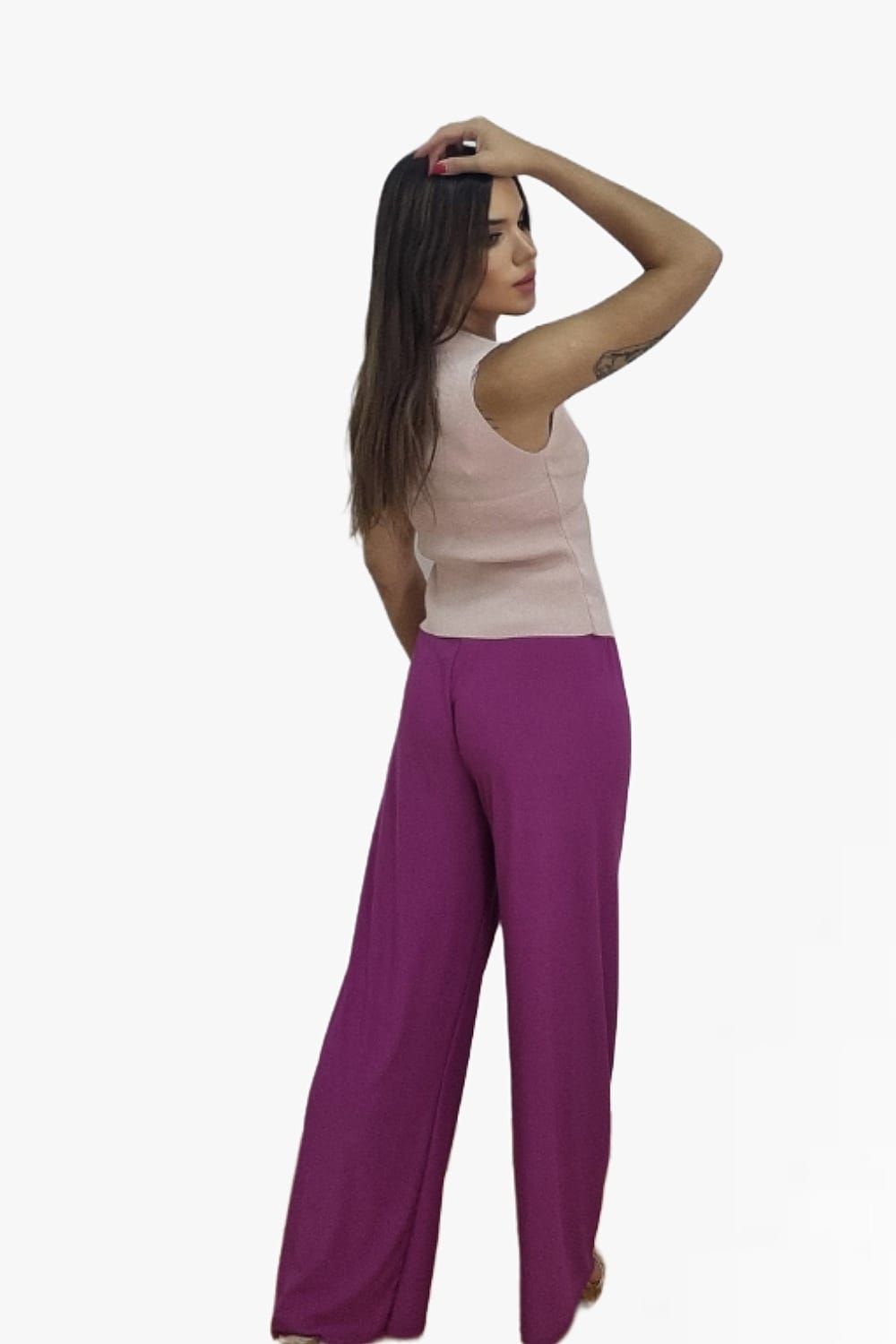 Pantalon Licra Liso Fucsia