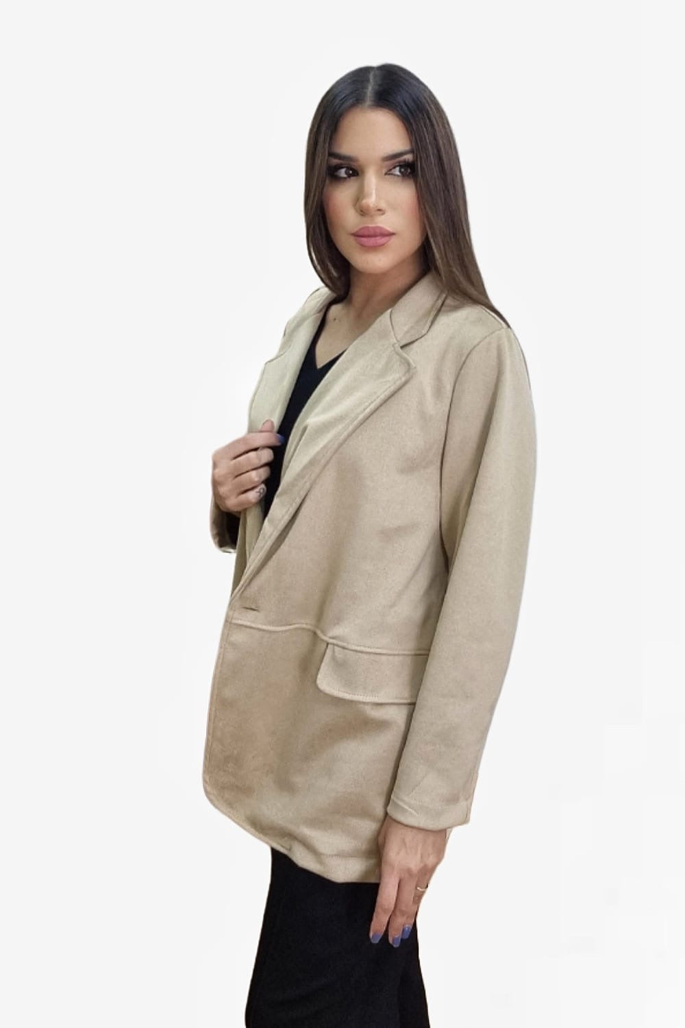 Blazer Rustic Oversize Beige