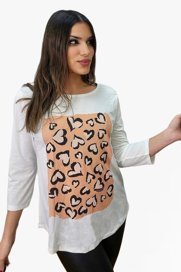 Camiseta Dibujo Corazones