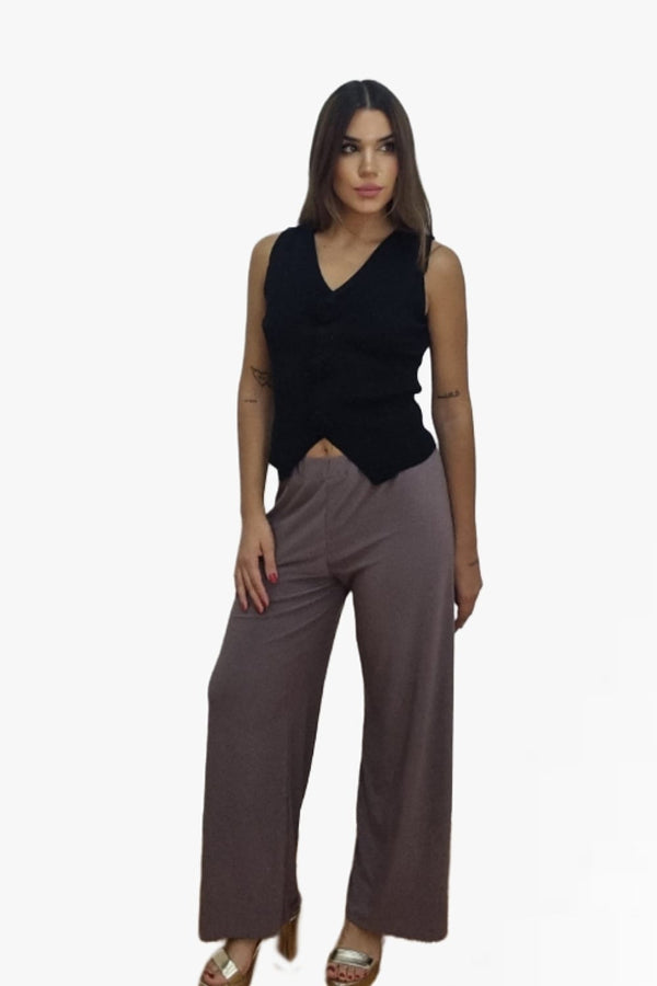 Pantalon Licra Liso Marron