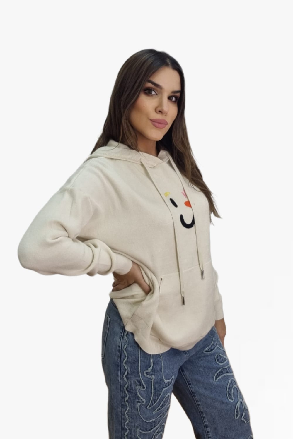 Sudadera Guiño Beige