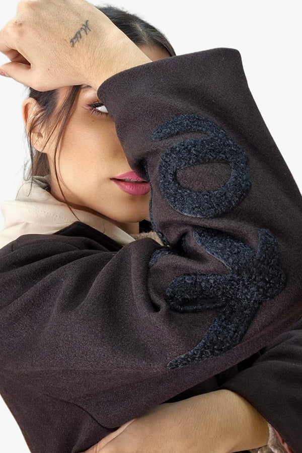 Abrigo Koker Capucha Marrón