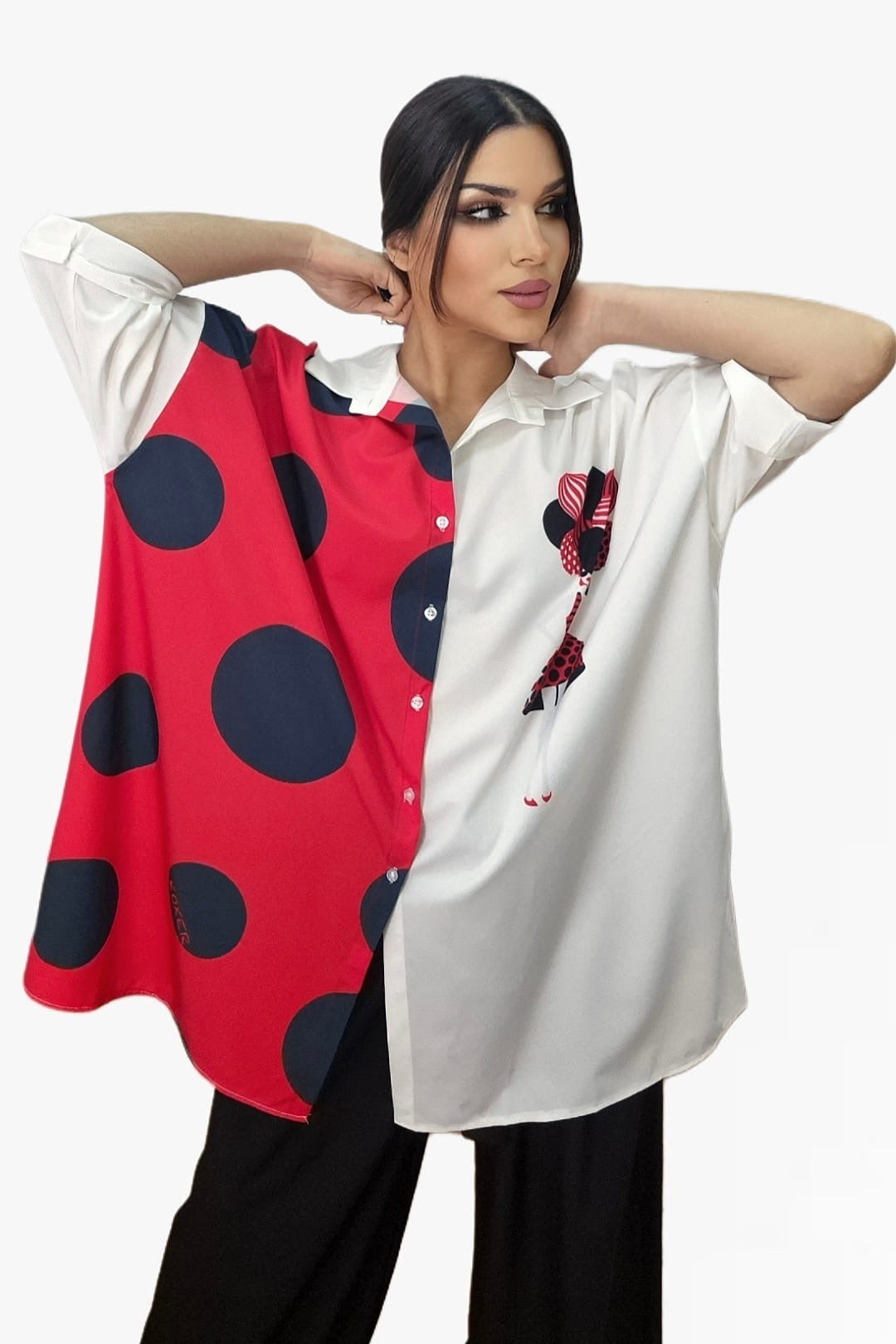 Camisa Abotonada Topos Globo