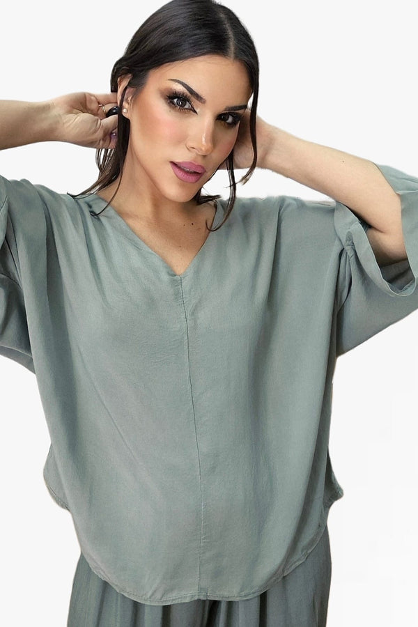 Bluson FLuido Oversize Verde