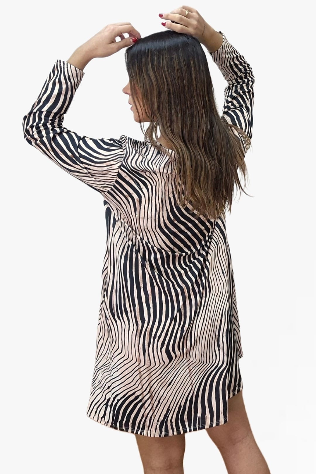 Vestido Zebra Difuminada