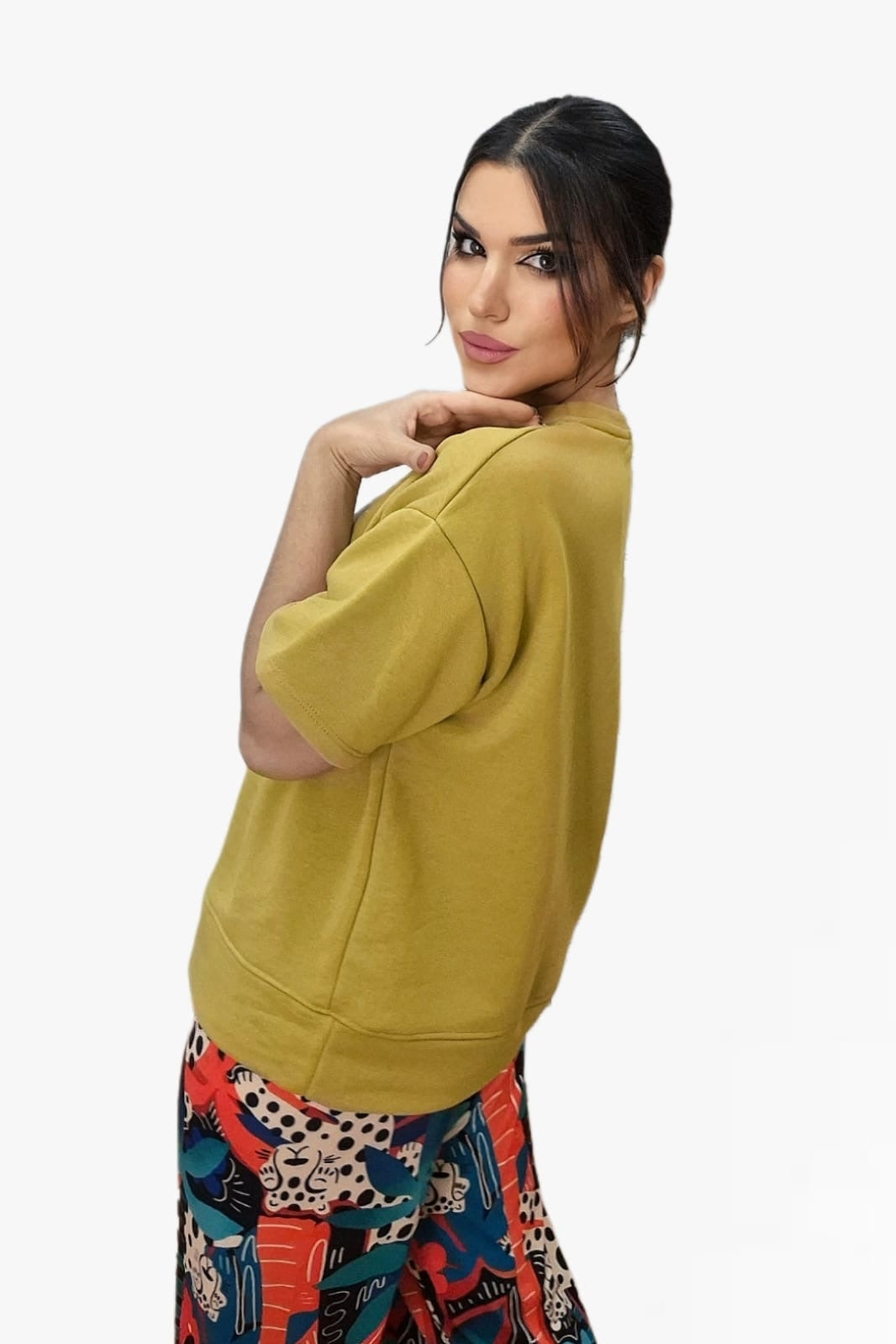 Camiseta Koker Bordado Amarillo