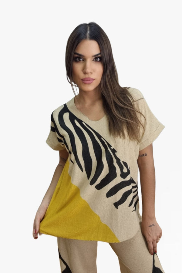 Camiseta Lurex Zebra