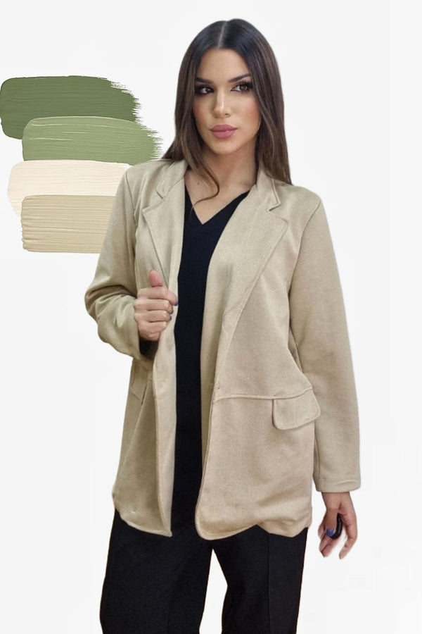 Blazer Rustic Oversize Beige