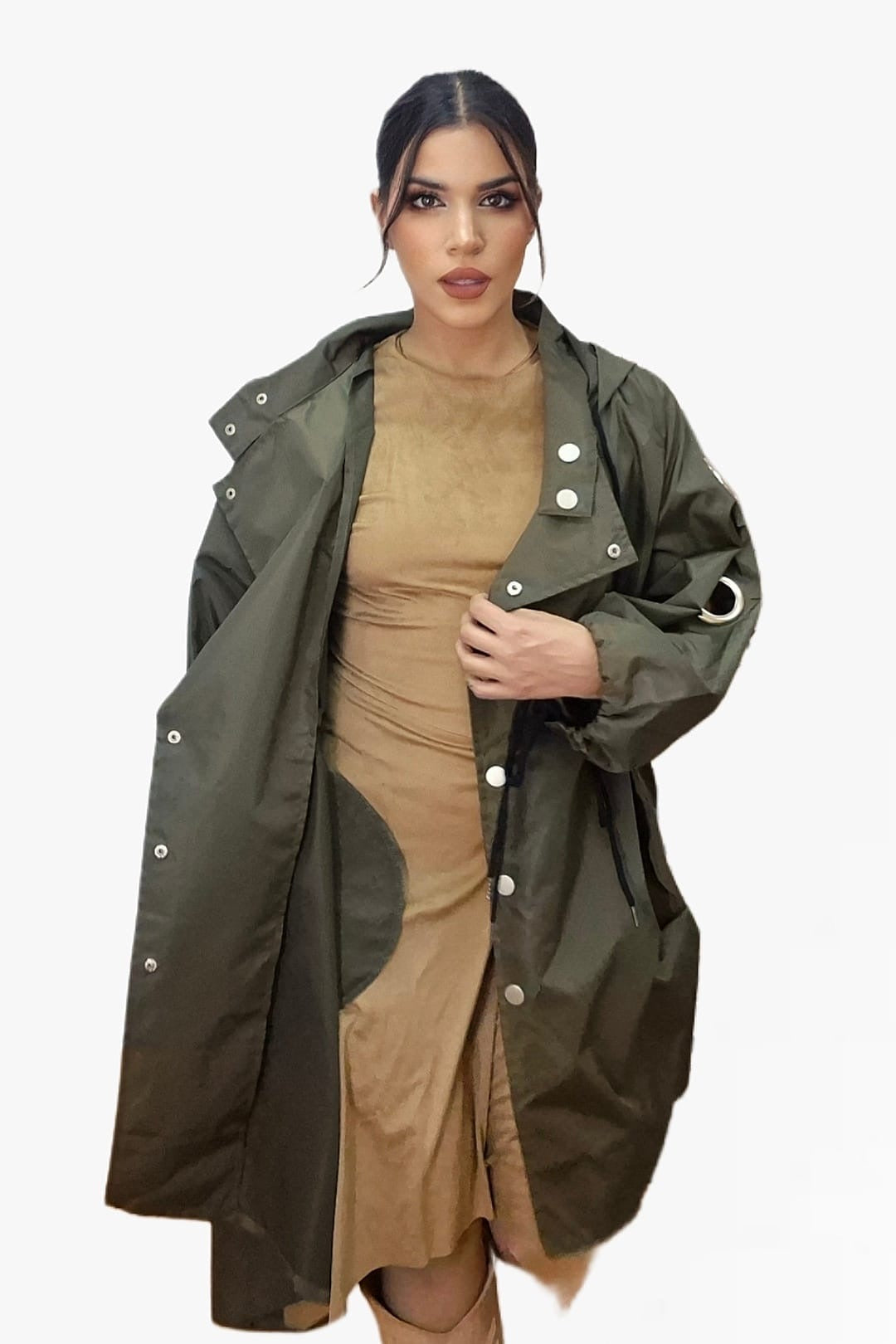 Gabardina Argollas Verde