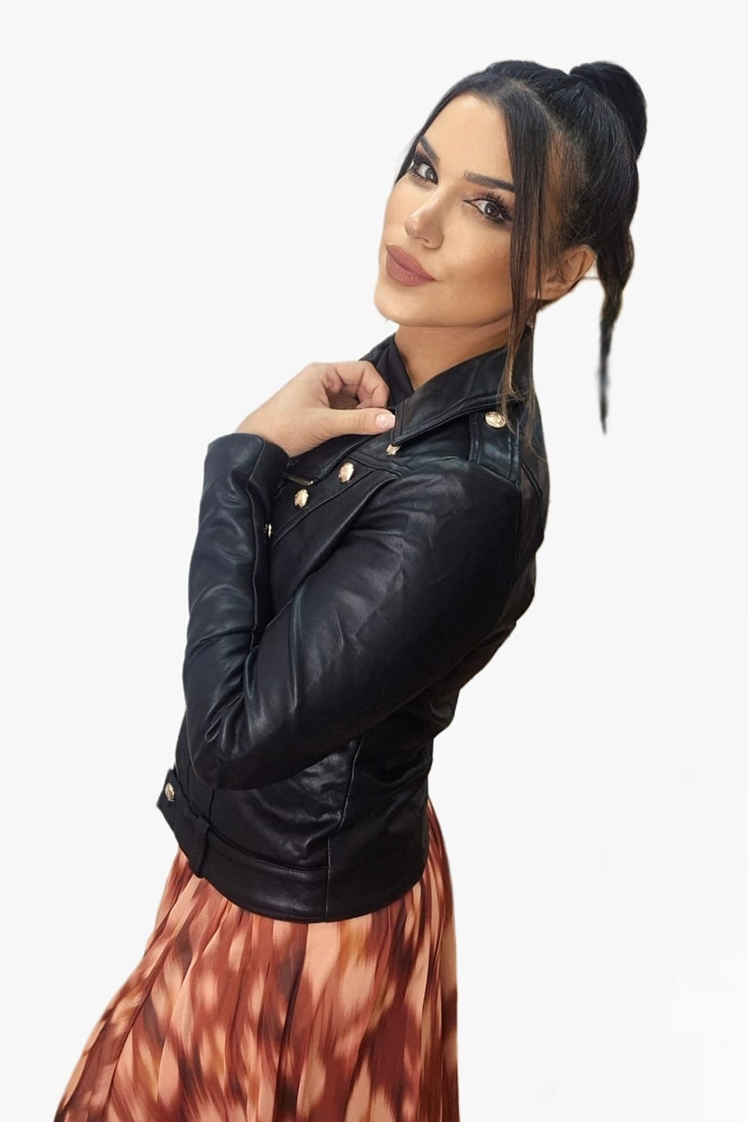 Biker Polipiel Botones