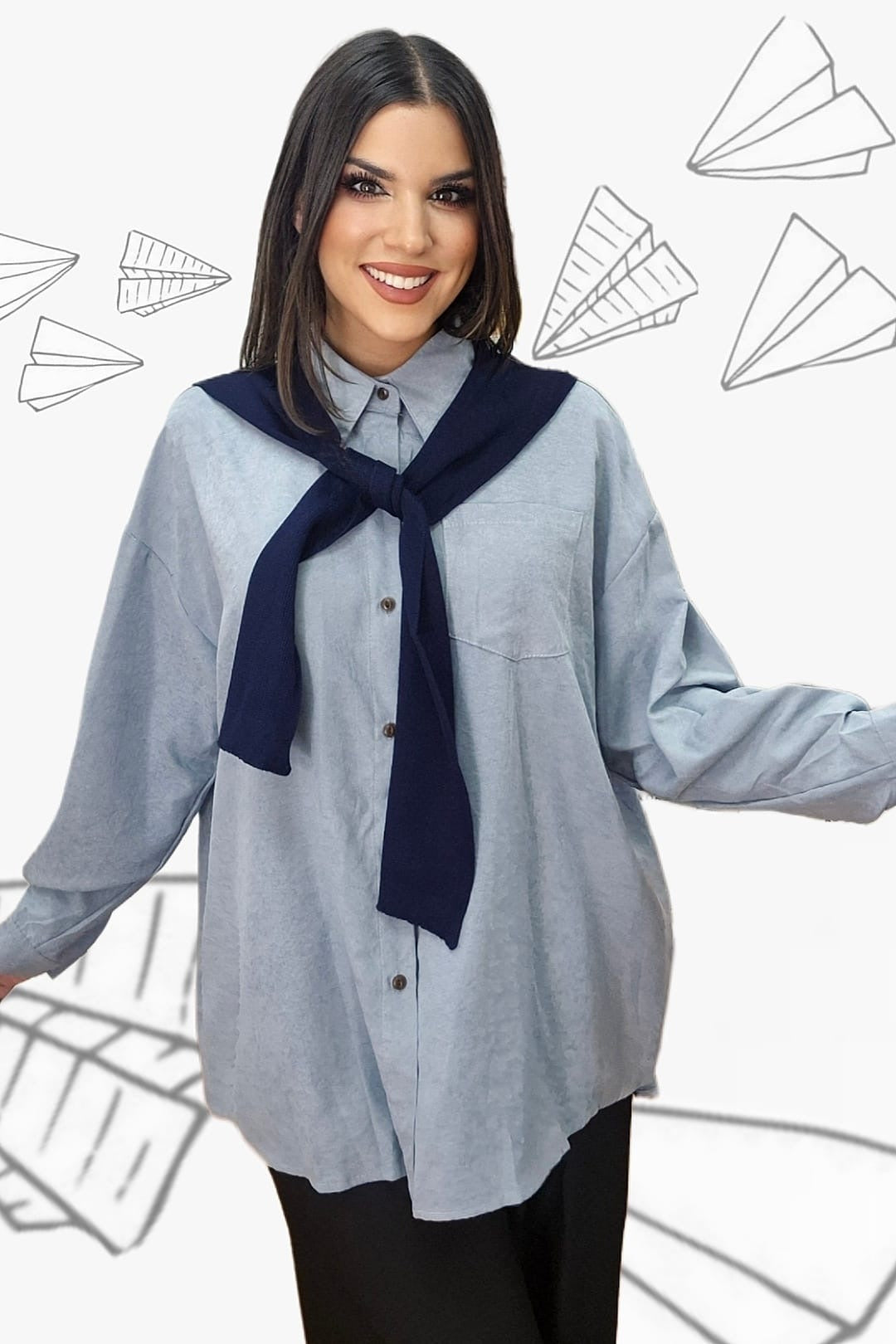 Camisola Comb Jersey Azul