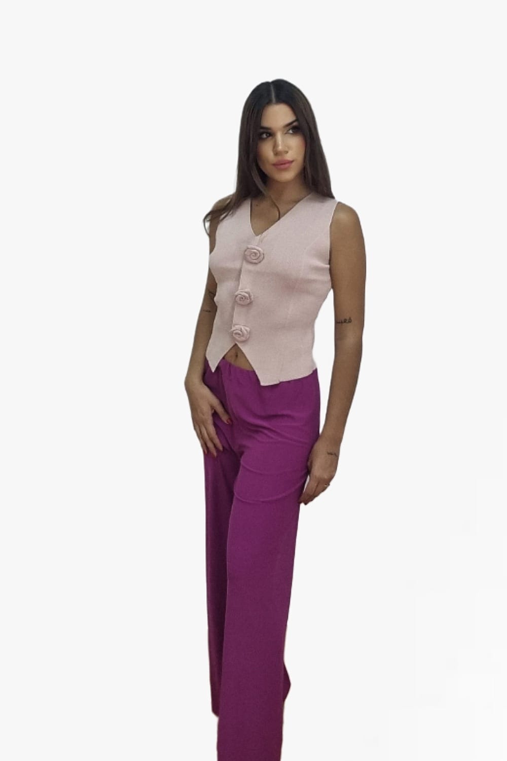 Pantalon Licra Liso Fucsia