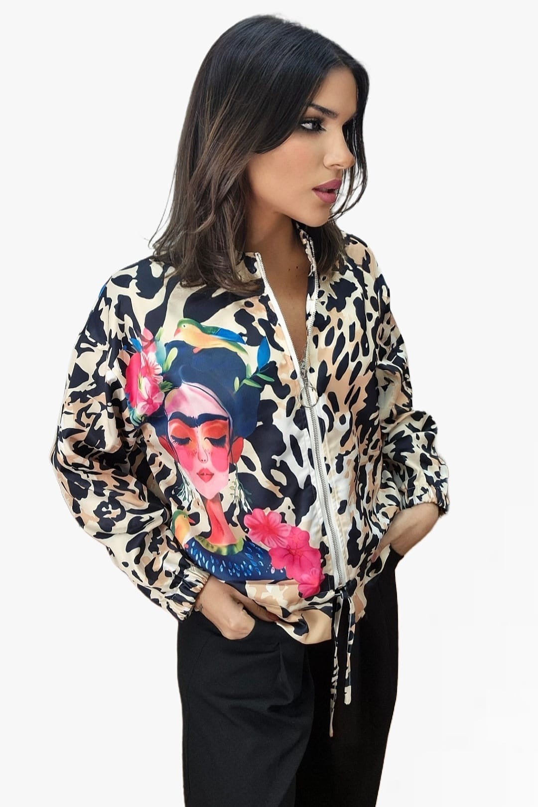 Bomber Woman Print