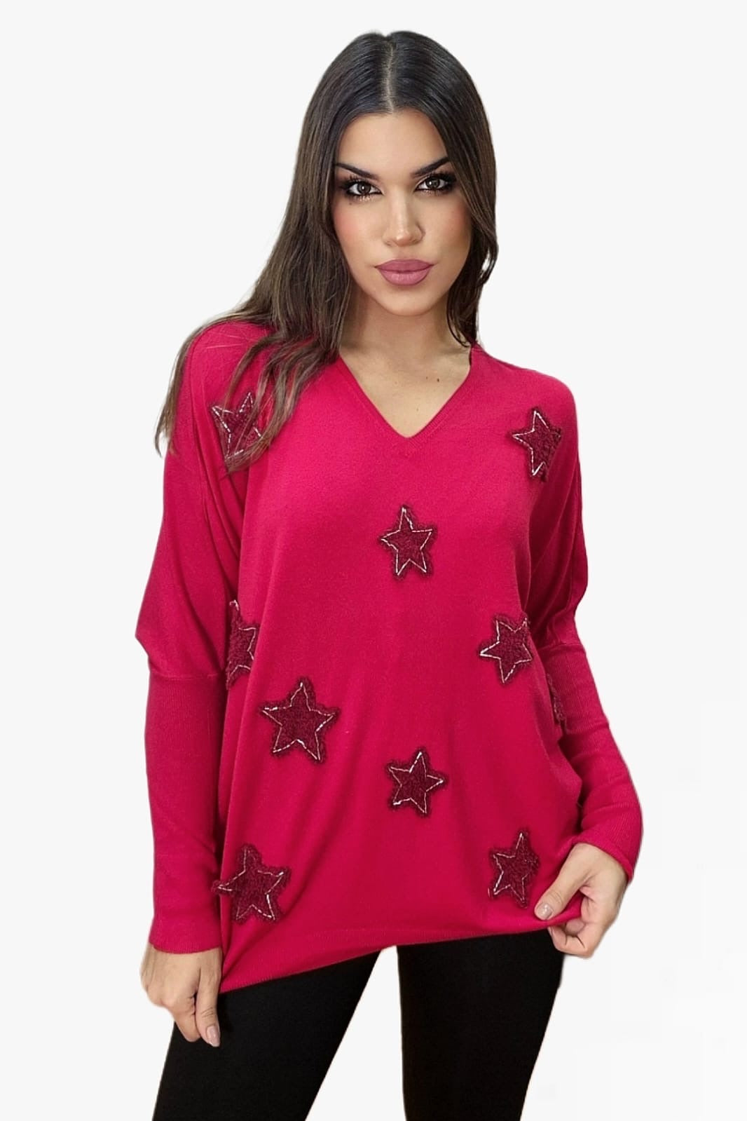 Jersey Relieve Estrella Rojo