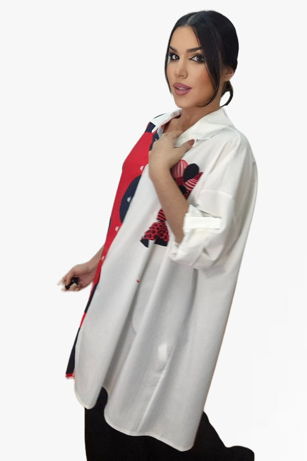 Camisa Abotonada Topos Globo