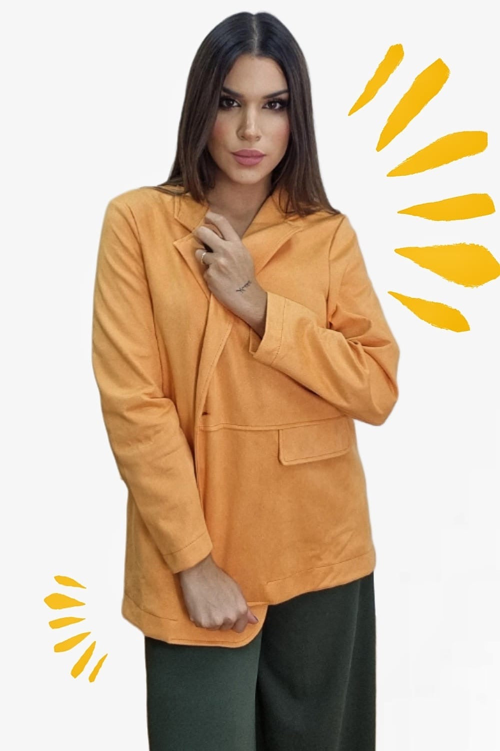 Blazer Rustic Oversize Naranja