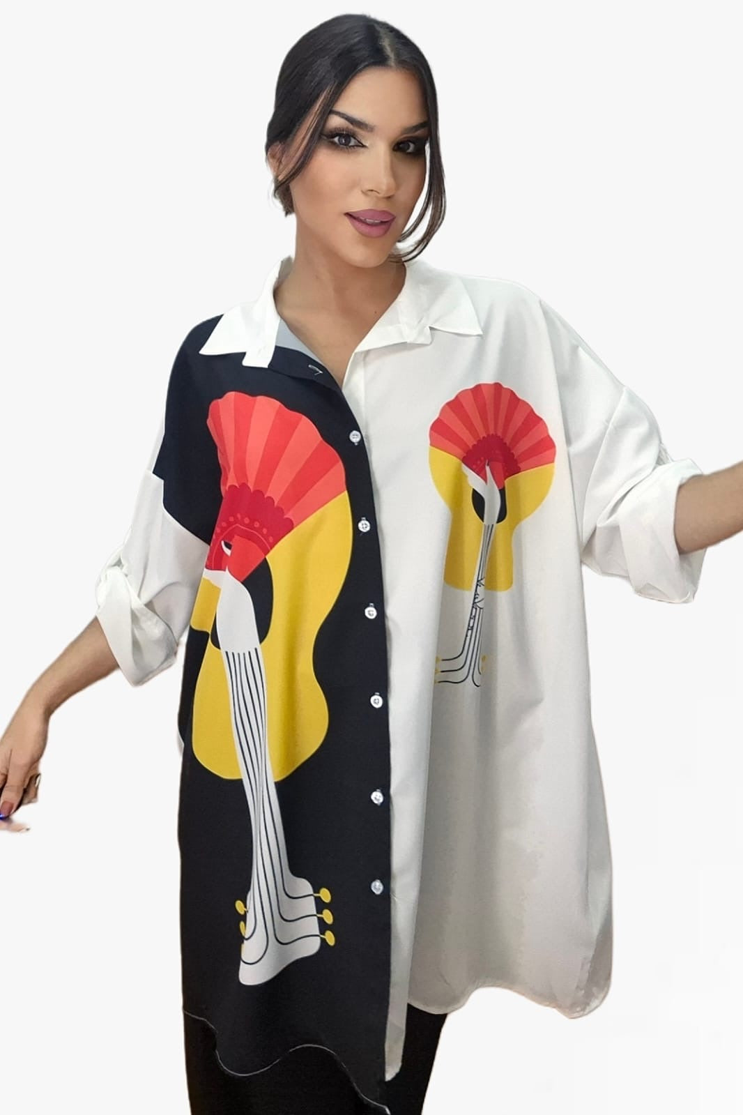 Camisa Abotonada Abanico Guitarra