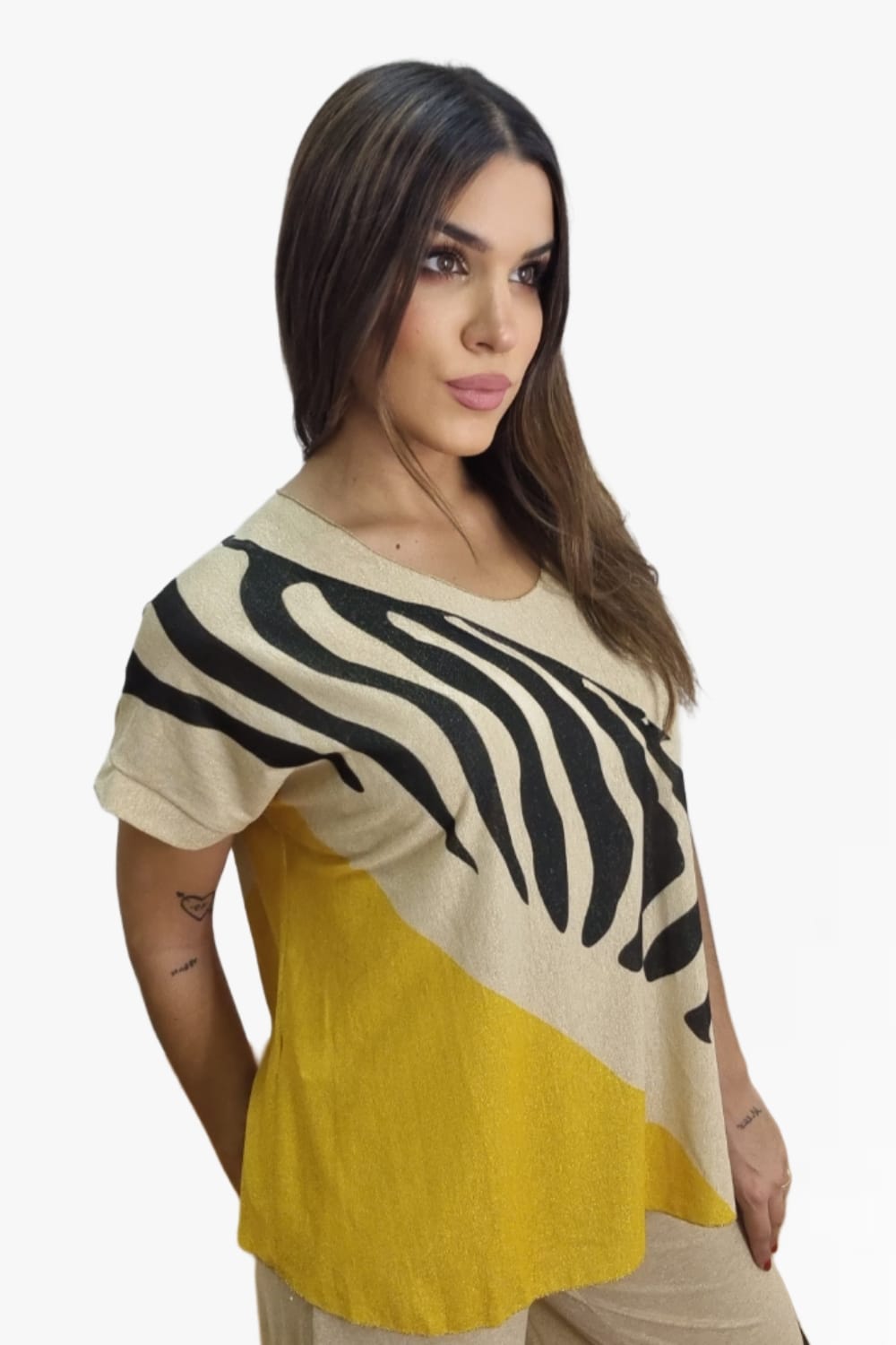 Camiseta Lurex Zebra