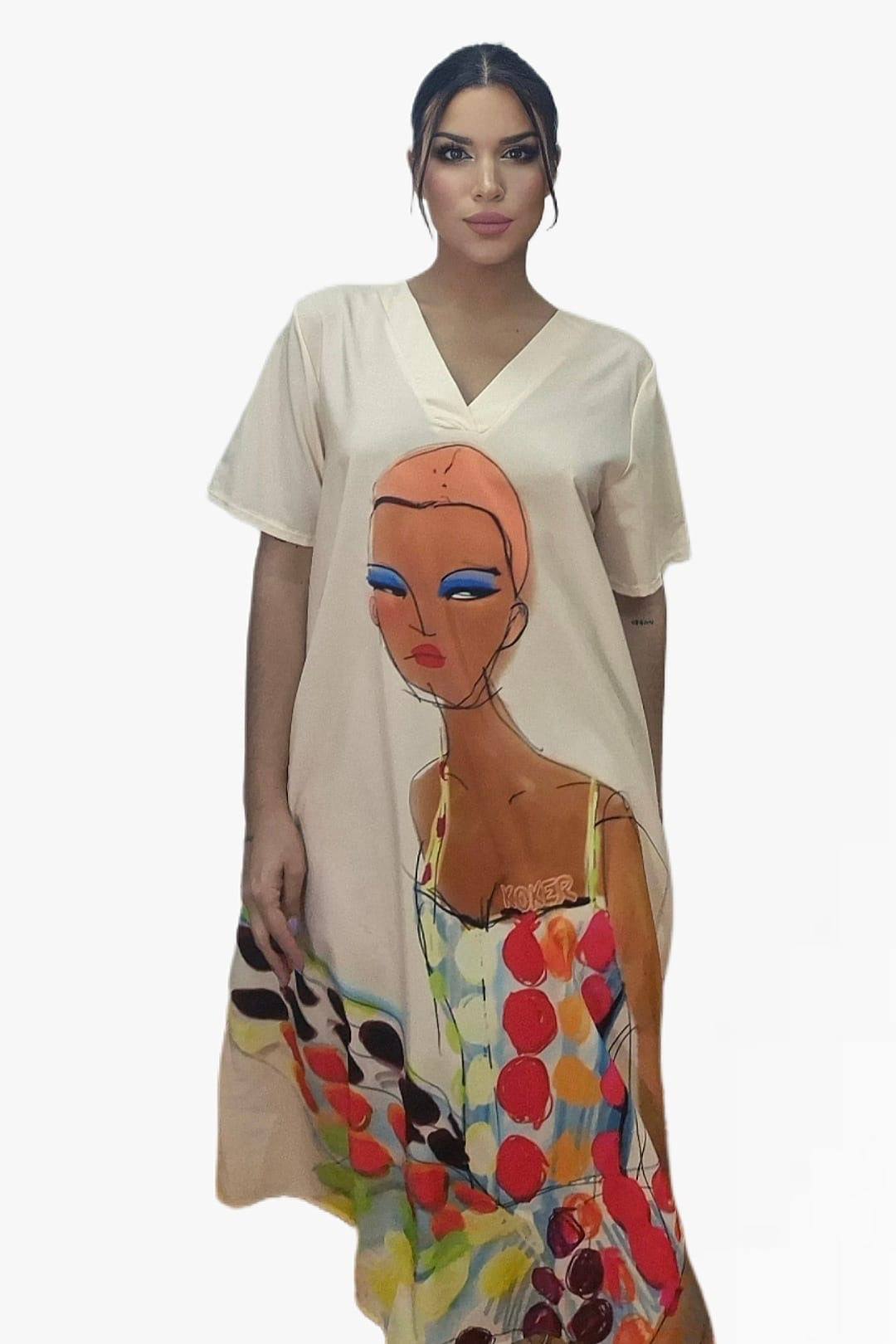 Vestido Topos Multicolor