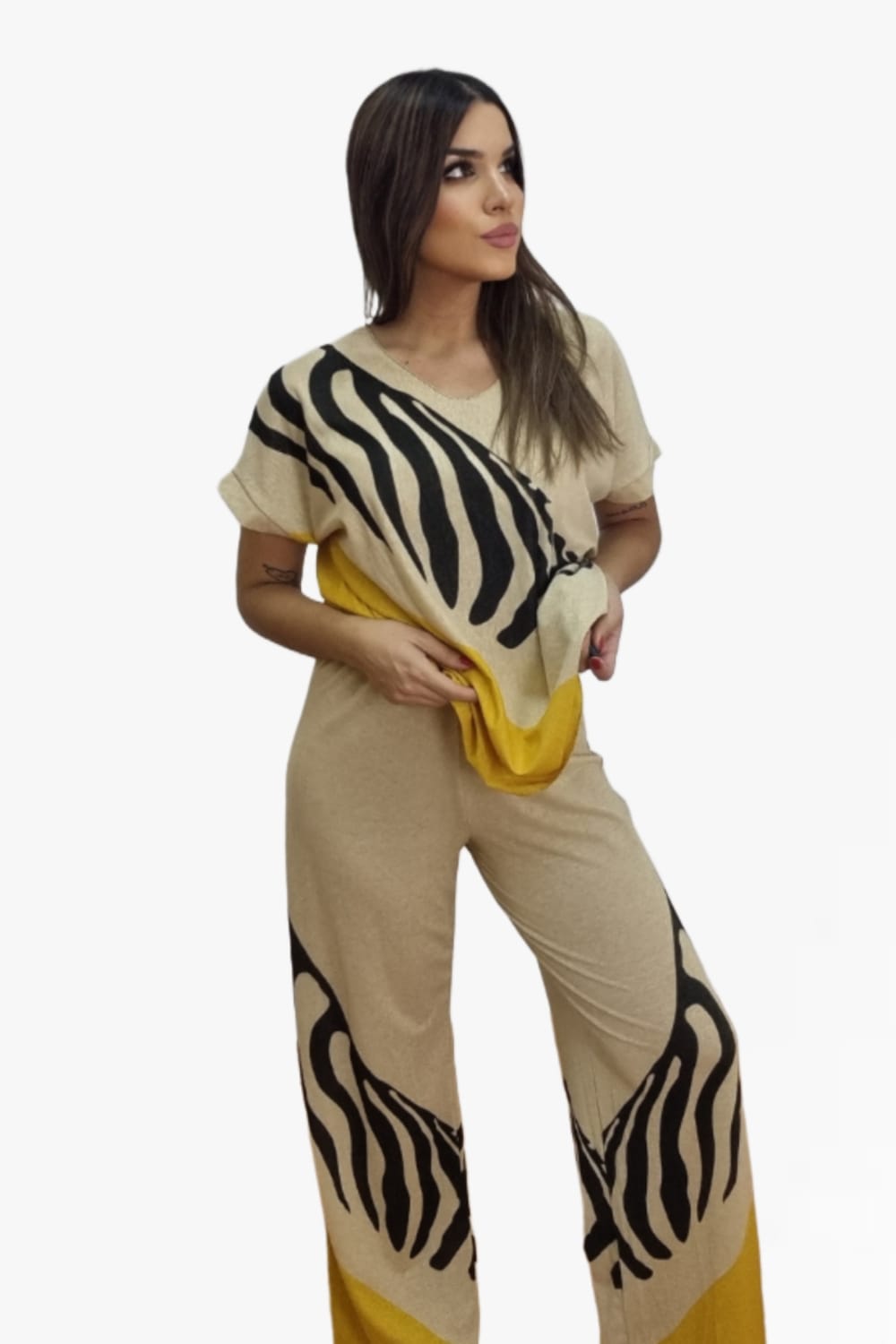 Pantalon Lurex Zebra