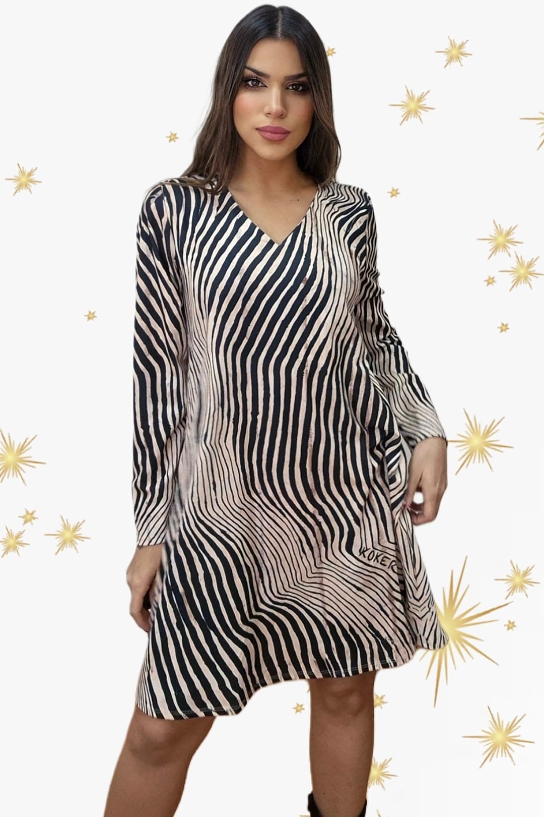 Vestido Zebra Difuminada