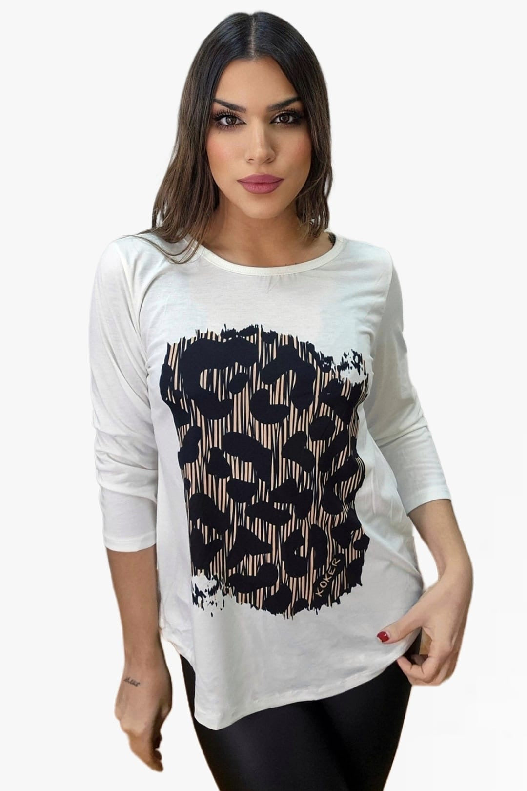 Camiseta Leopardo Zebrado