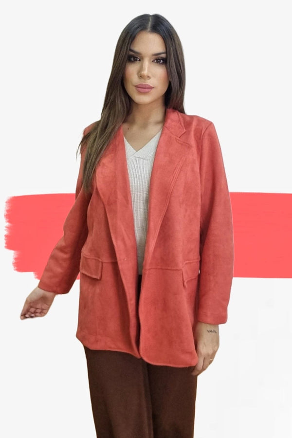 Blazer Rustic Oversize Coral