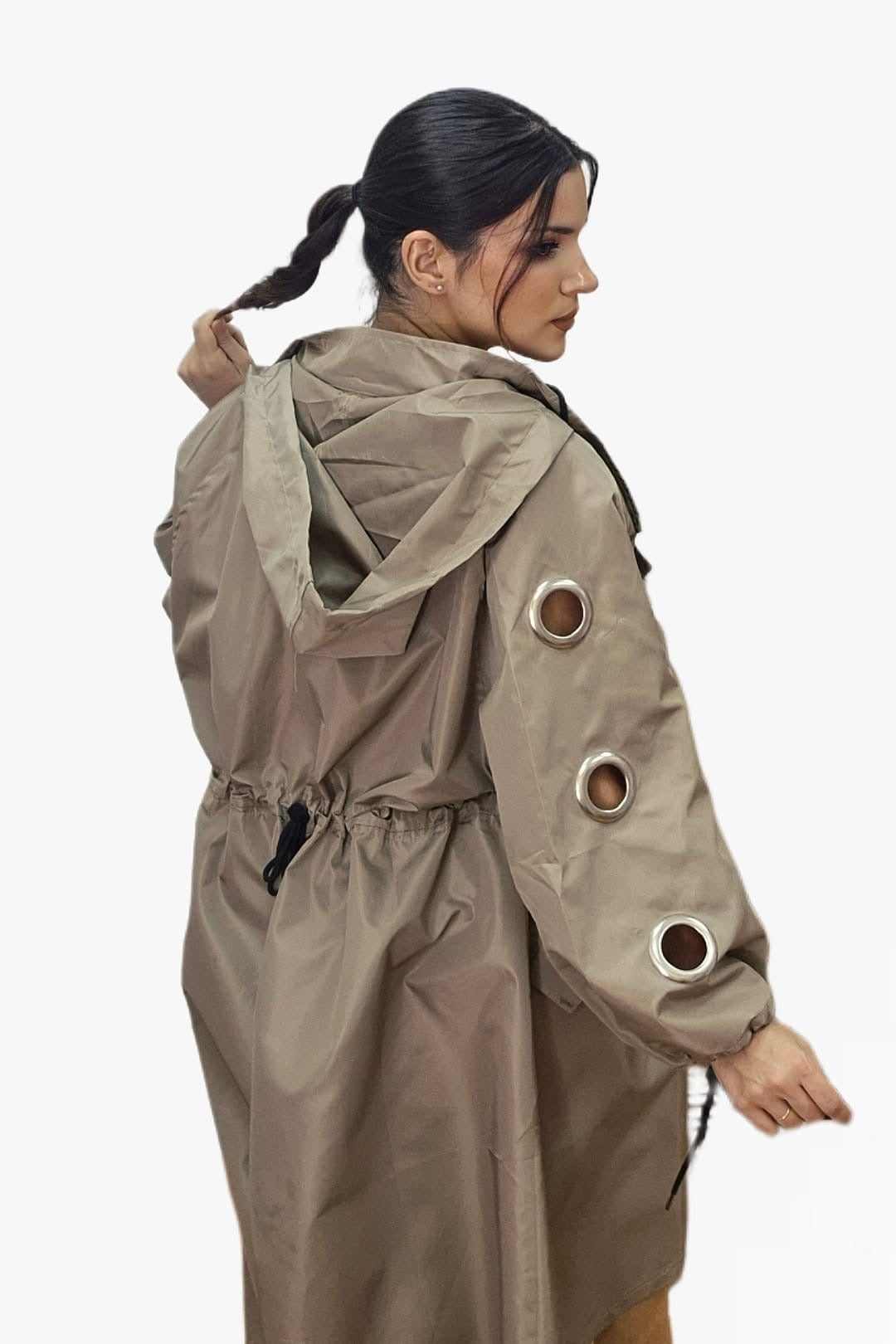 Gabardina Argollas Marrón