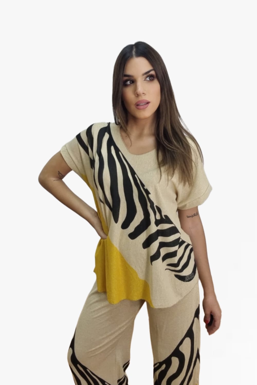 Camiseta Lurex Zebra