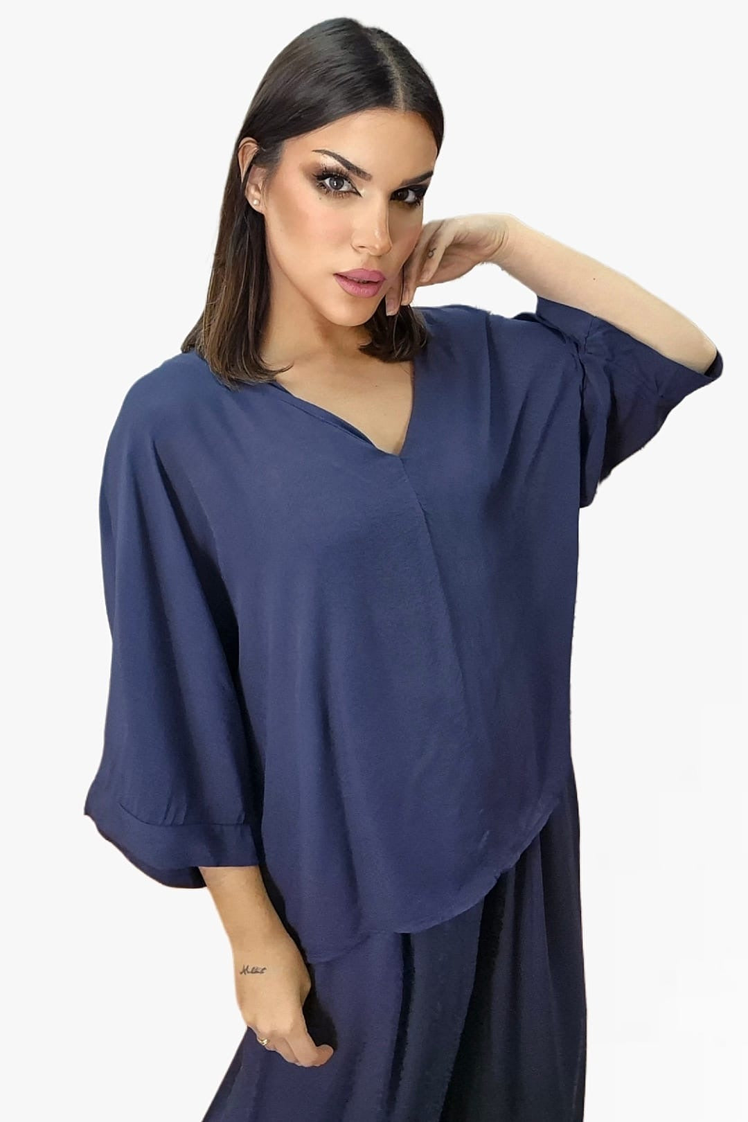 Bluson FLuido Oversize Azul