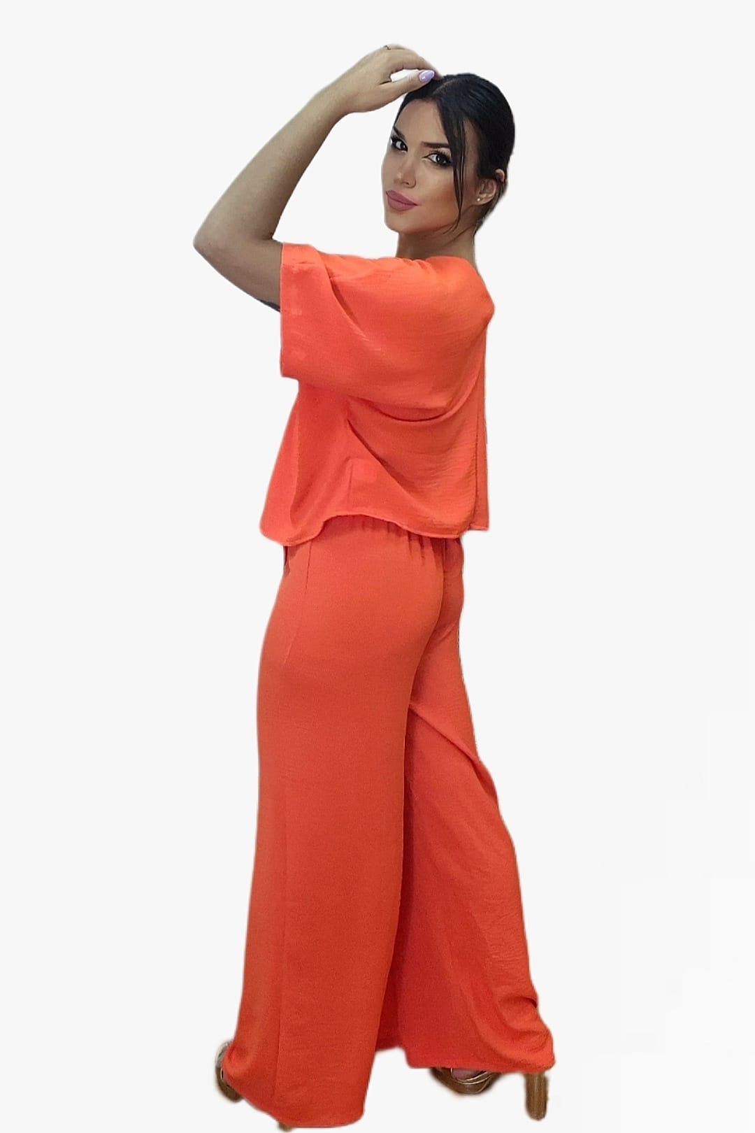 Pantalon Pareo Boton Coral