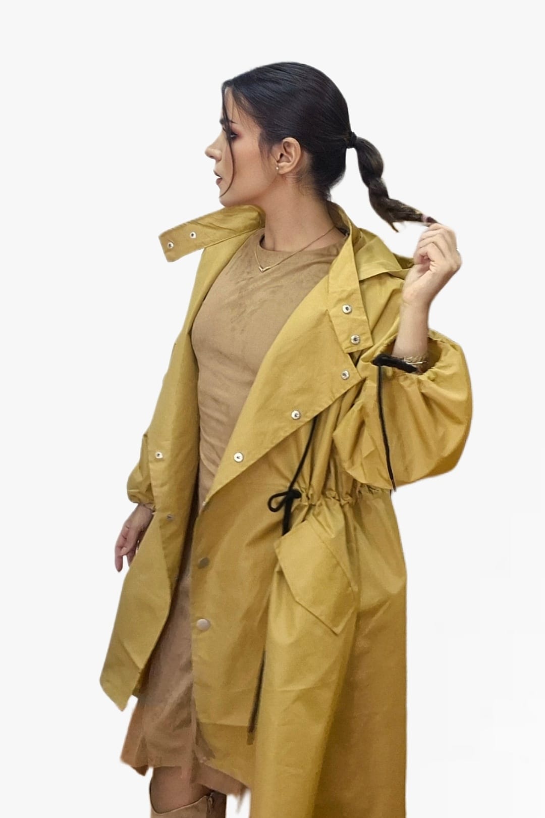 Gabardina Argollas Amarilla