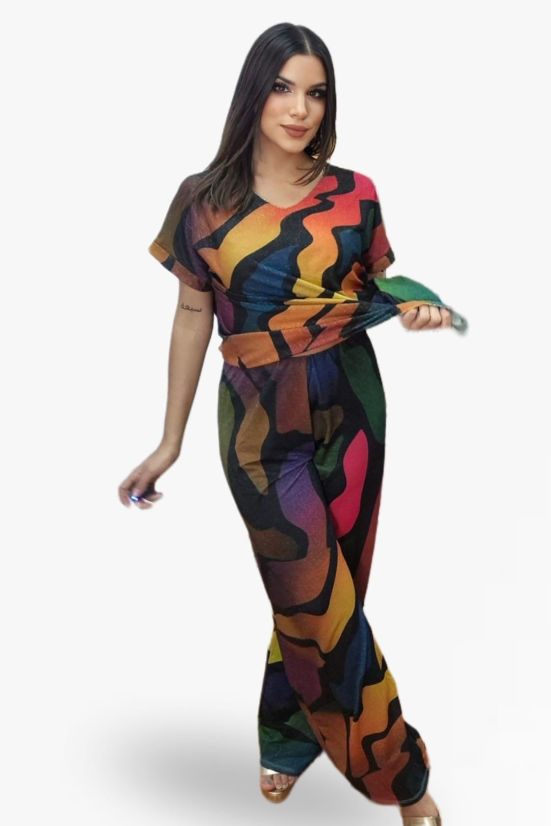 Pantalon Lurex Multicolor