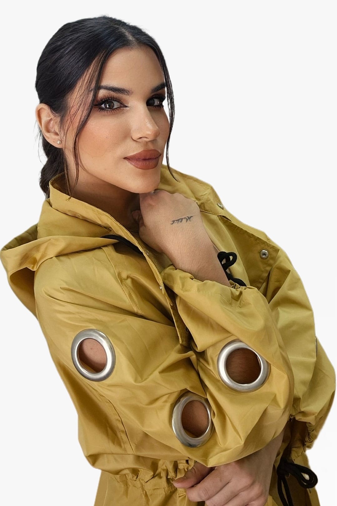 Gabardina Argollas Amarilla