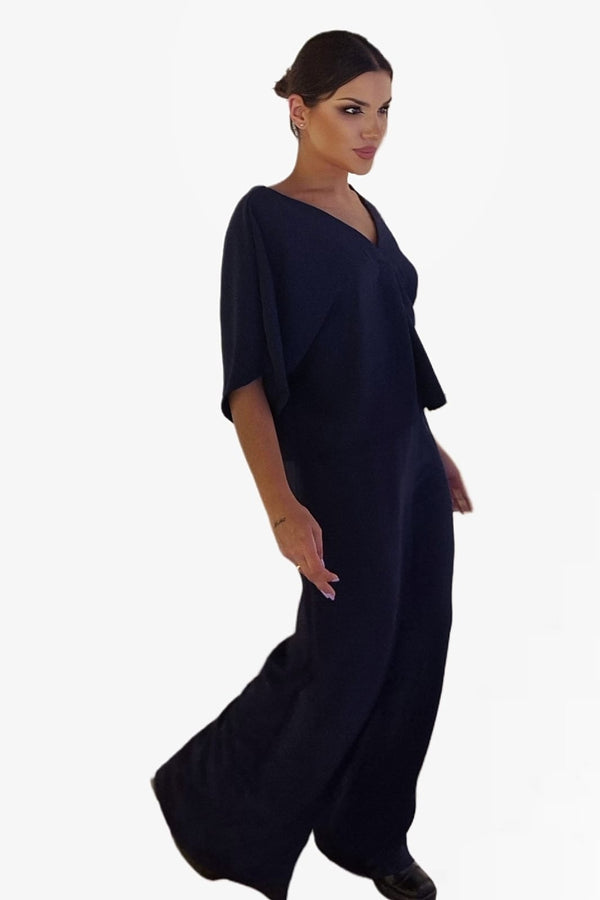 Pantalon Pareo Boton Azul Marino