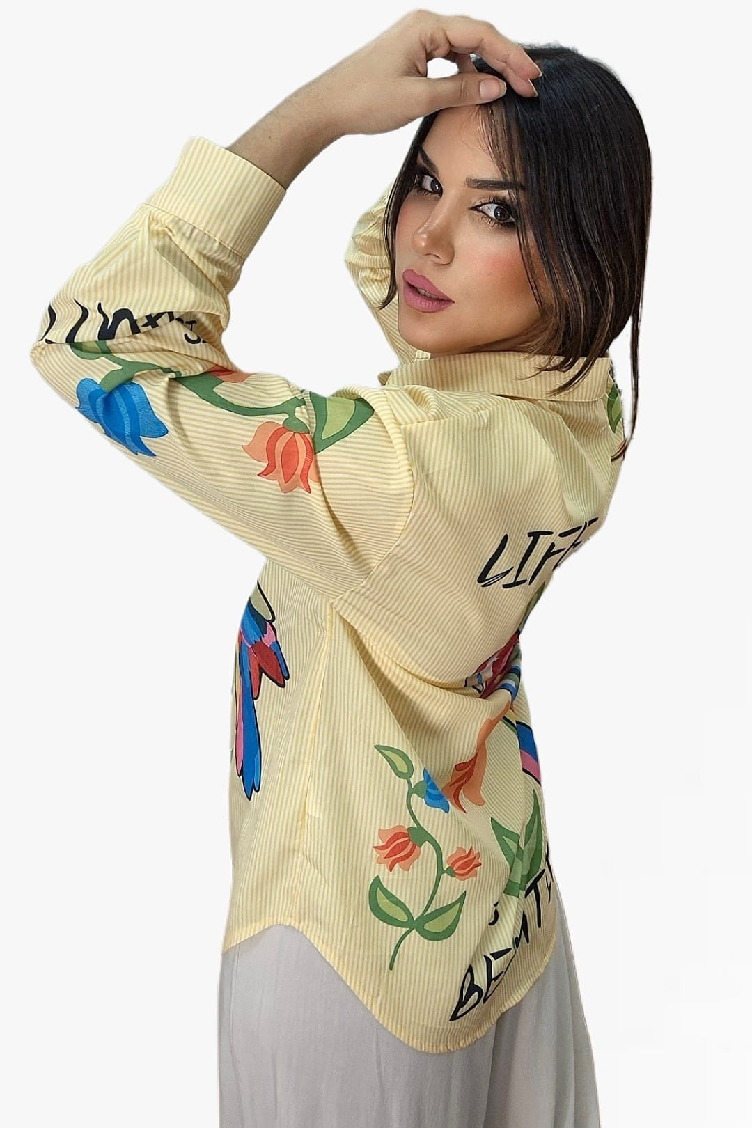 Camisa Life Parrots Amarilla