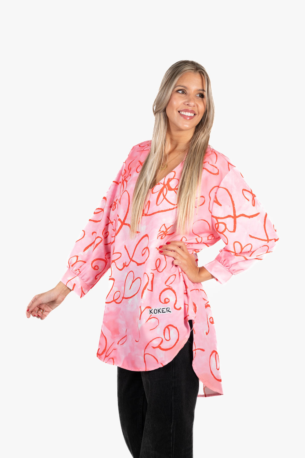 Blusa Trazada Corazones