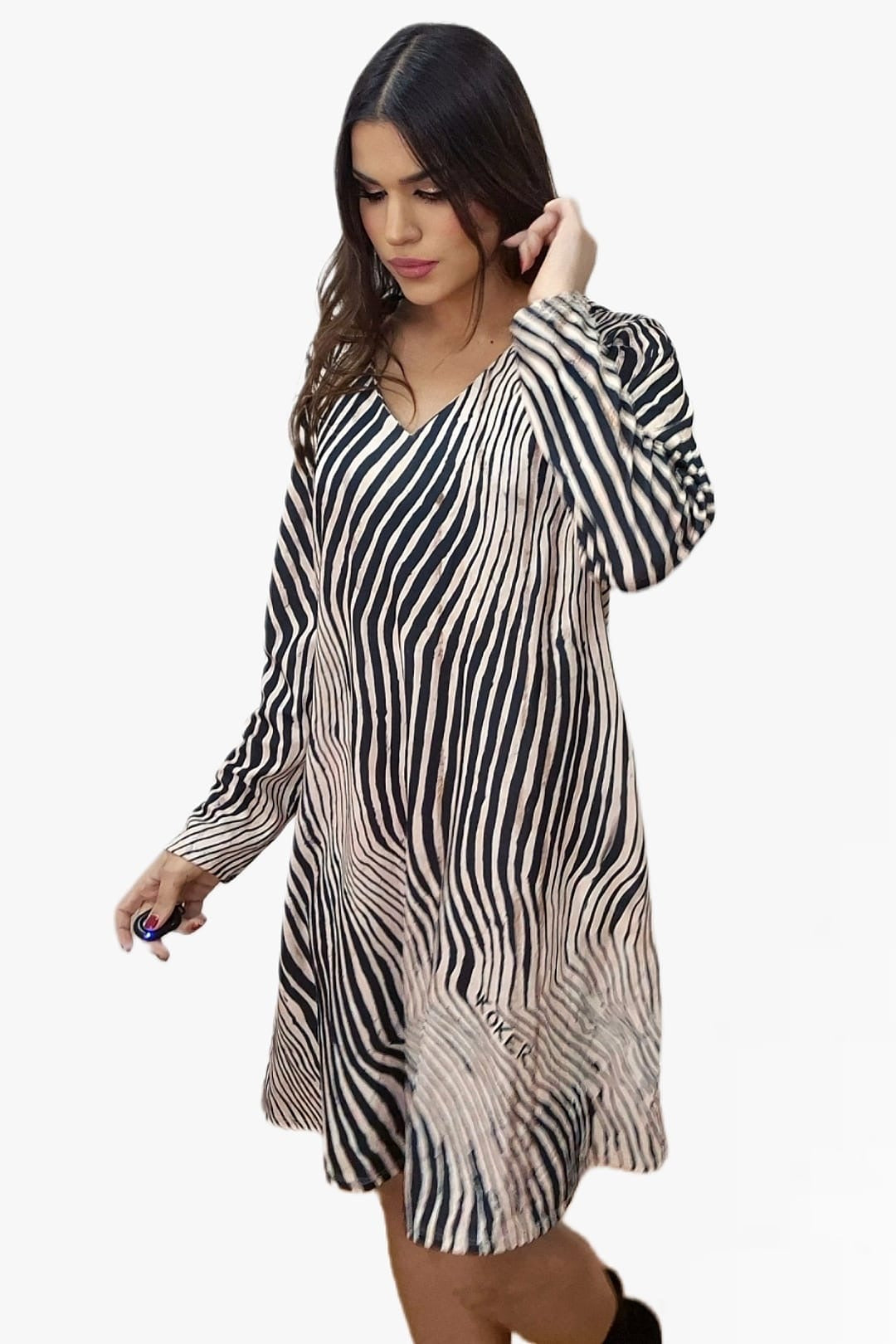 Vestido Zebra Difuminada