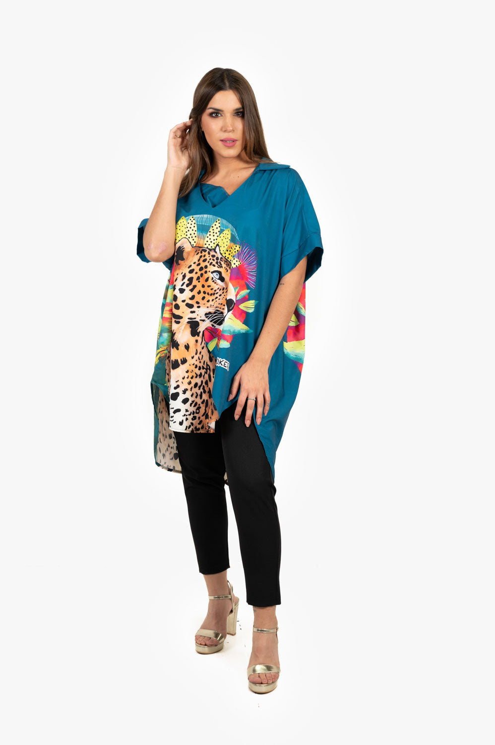 Camisa Jaguar Flowers