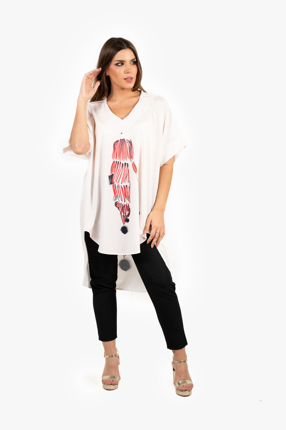 Camisa Woman Red Line